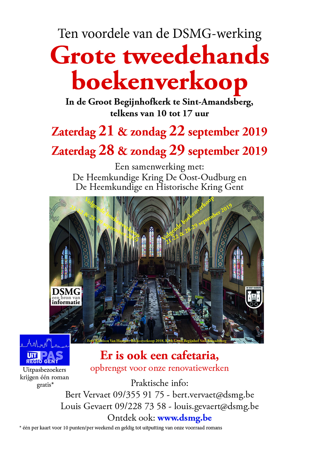 Affiche tweedehands boekenverkoop DSMG