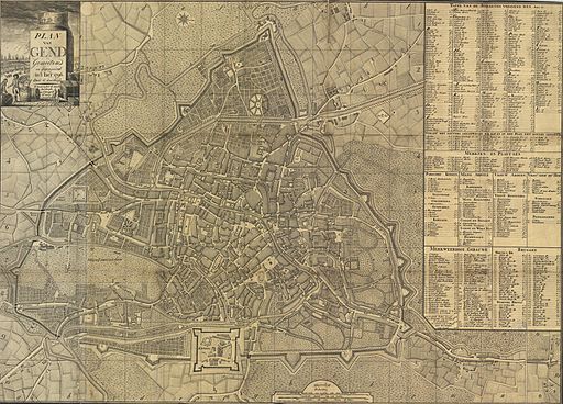 "Plan Gend gemeeten en Gegraveerd in 't Iaer 1796", Door G. Goethals