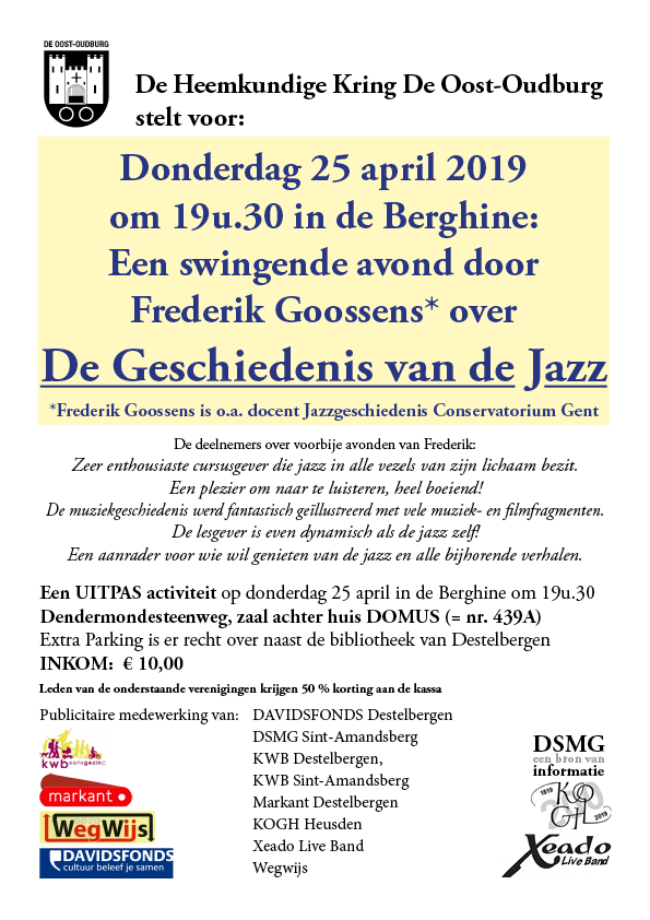 flyer De Geschiedenis van de Jazz