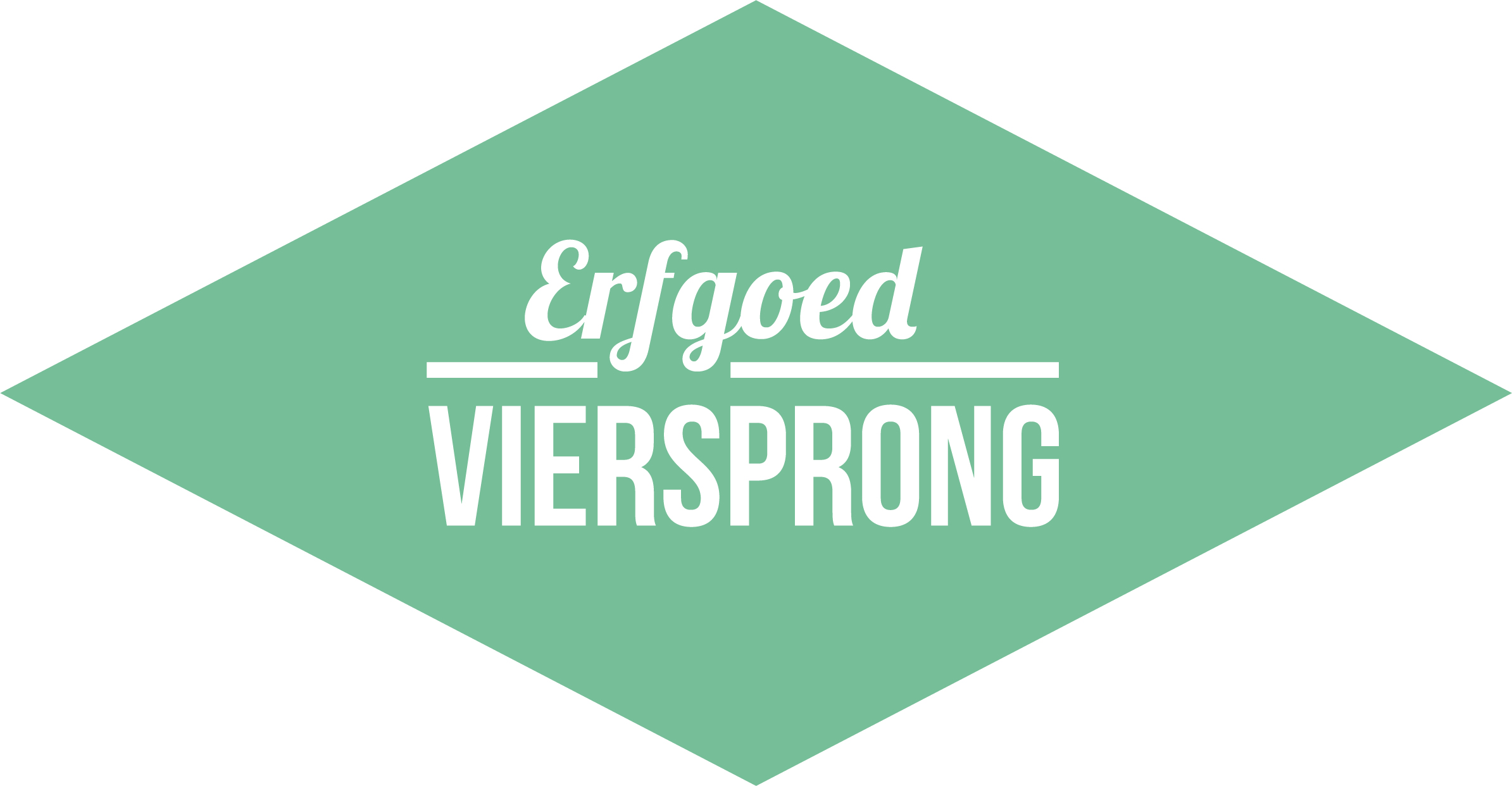 ruitvormige logo van ERfgoed Viersprong