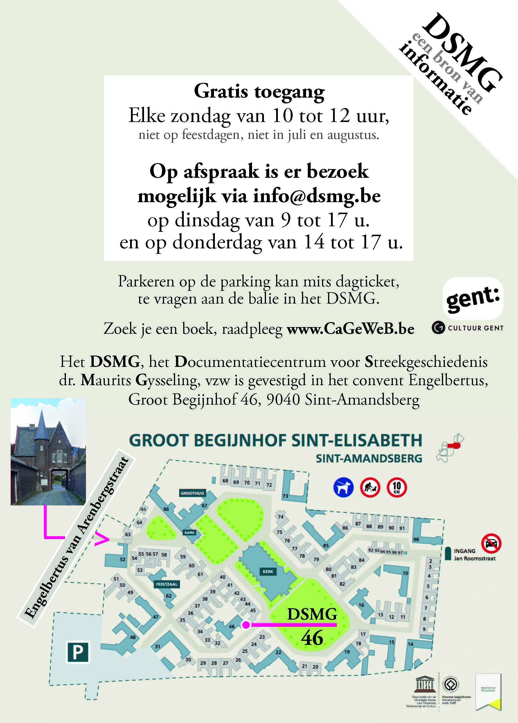 Plan om DSMG te vinden in het Groot Begijnhof, 2022