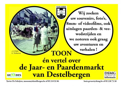 Toon en vertel uw herinneringen aan de Jaarmarkt van Destelbergen